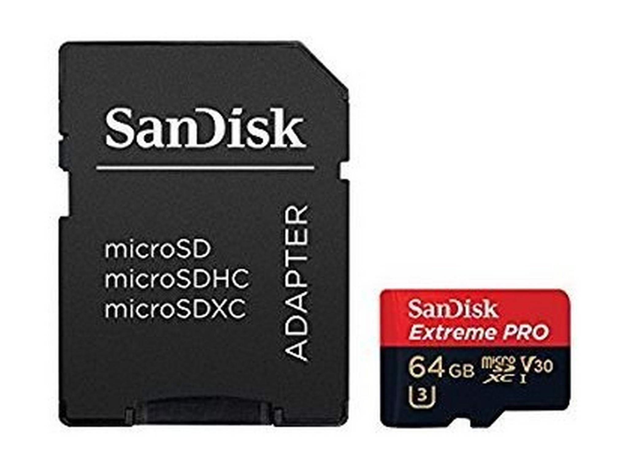 Sandisk Extreme Pro 64GB 4K UHS-I Micro SDXC 95MB/S Memory Card