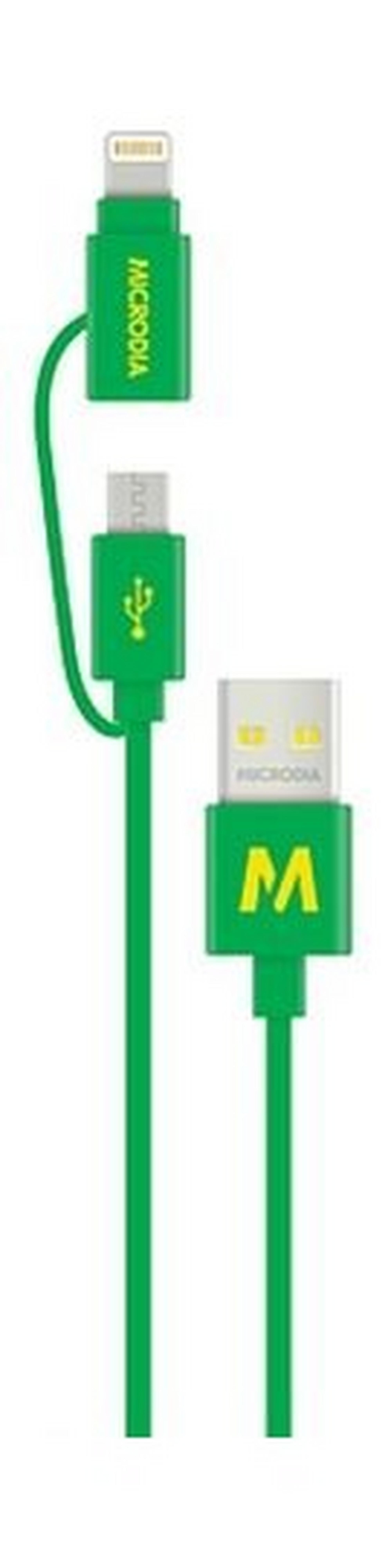 Microdia Fruitywire 2-in-1 Fast Charging Cable - Forest Green