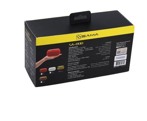 SAMA SA-800 Bluetooth Wireless Portable Speaker with TF Card Slot - Yellow