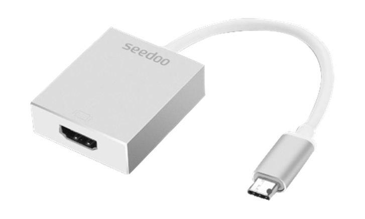 Seedo Quten USB TypeC to HDMI Adapter Silver Price in Kuwait Xcite