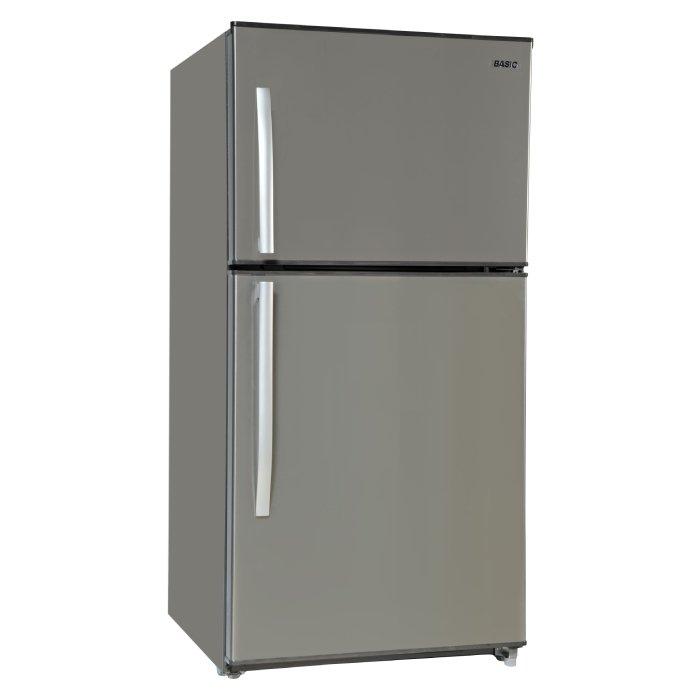 Basic 21.01 Cft Top Mount Refrigerator (BRD-774) Stainless Steel