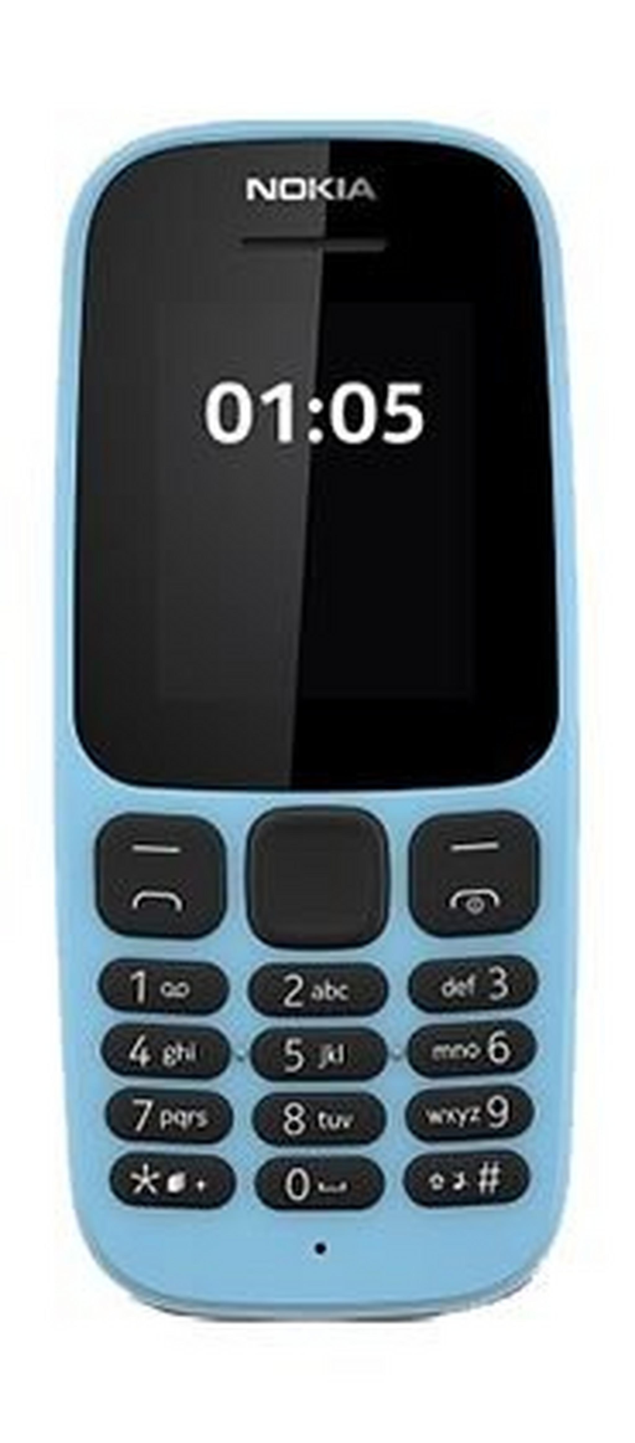 هاتف نوكيا ١٠٥ الذكي – ٤ ميجا بكسل – يدعم خطين – شاشة ١,٨ بوصة – أزرق (DS TA-1034)