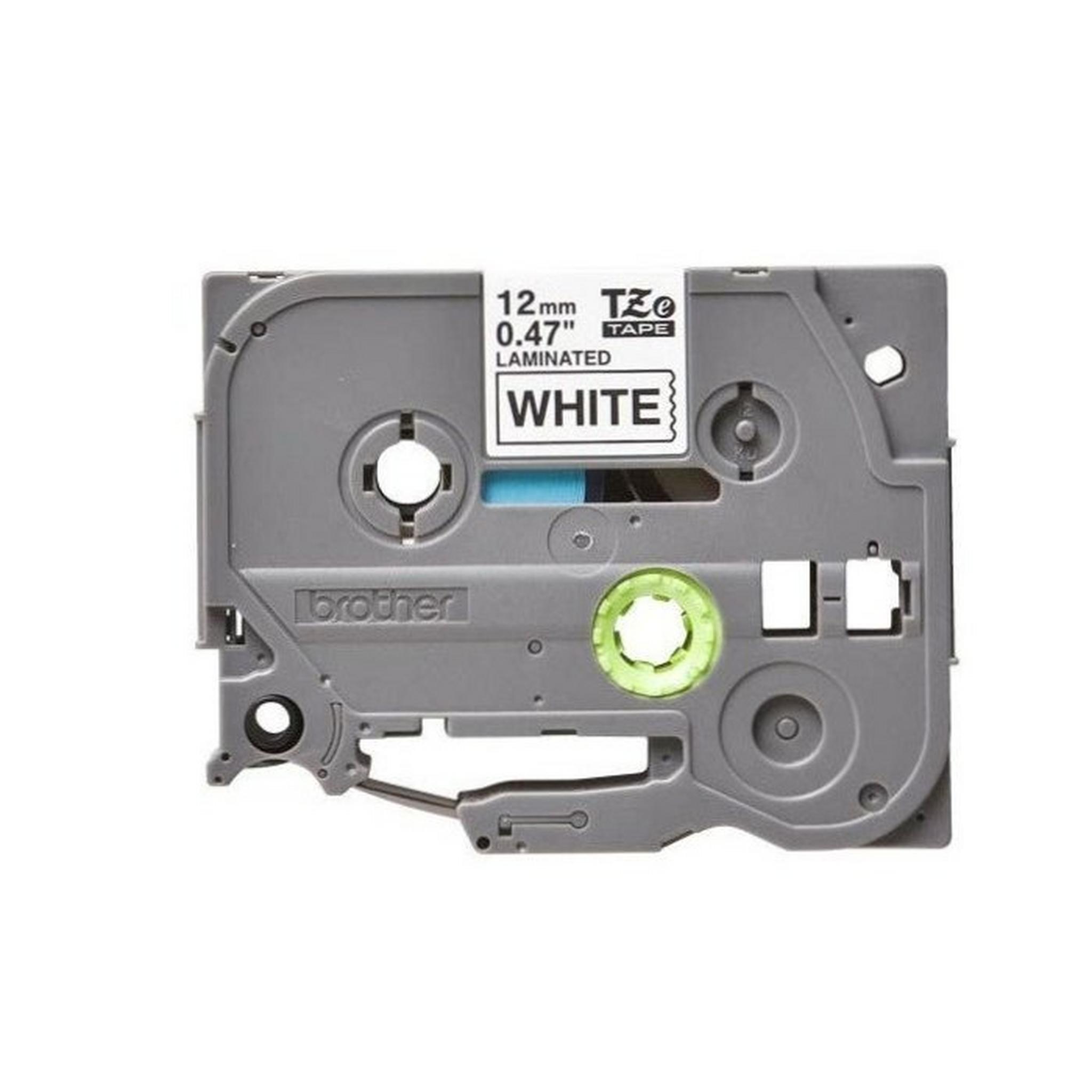 Brother 12mm Laminated Label Tape Black On White (TZ231)