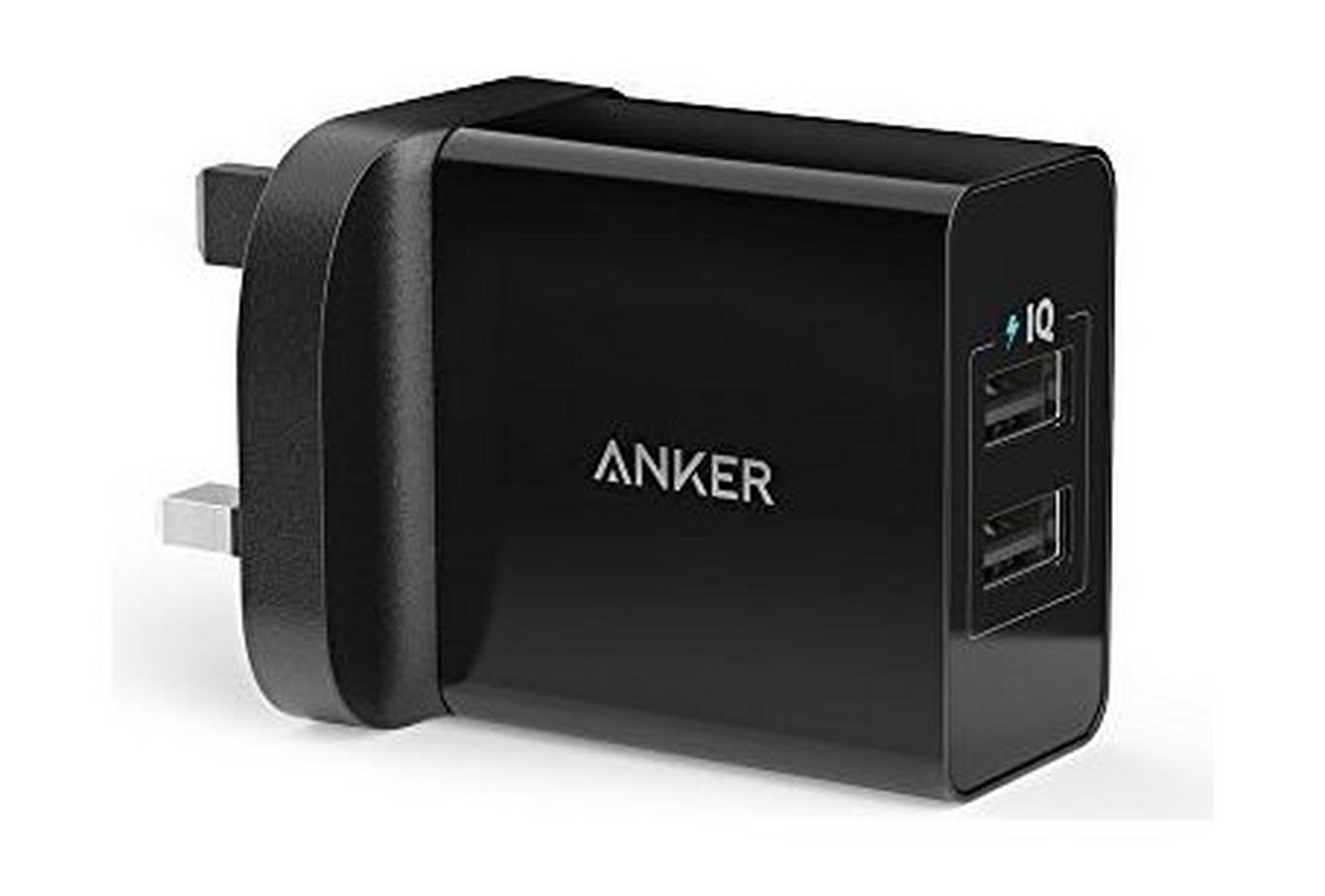 Anker PowerPort 2 Ports Wall Charger - Black