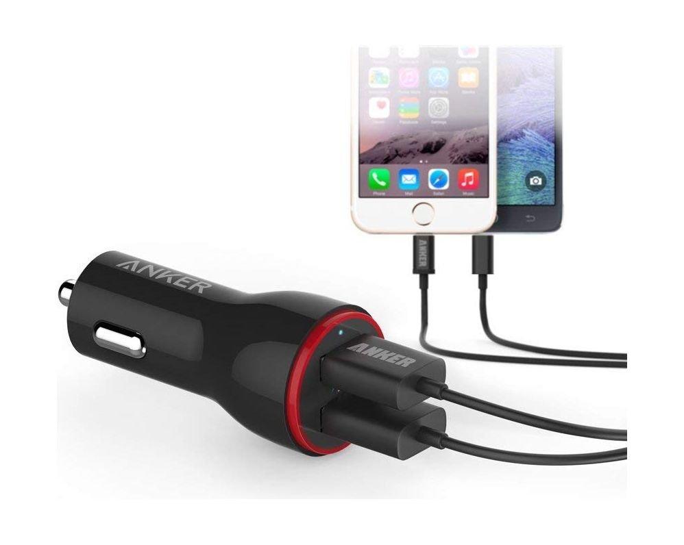 Anker PowerDrive 2 24W 2-Port Car Charger, A2310H11 – Black