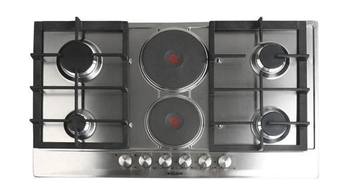Glem Gas 6 Burner Gas and Electric Builtin Hob 90cm P9FVCGI Price in