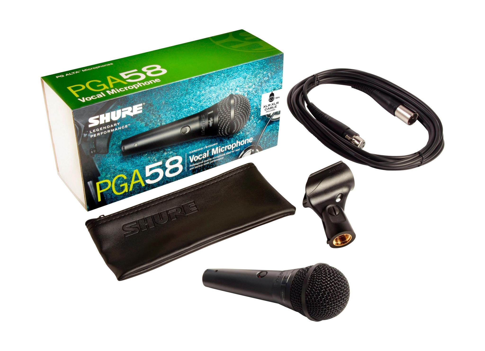Shure Cardioid Dynamic Vocal Microphone (PGA58-XLR-E)