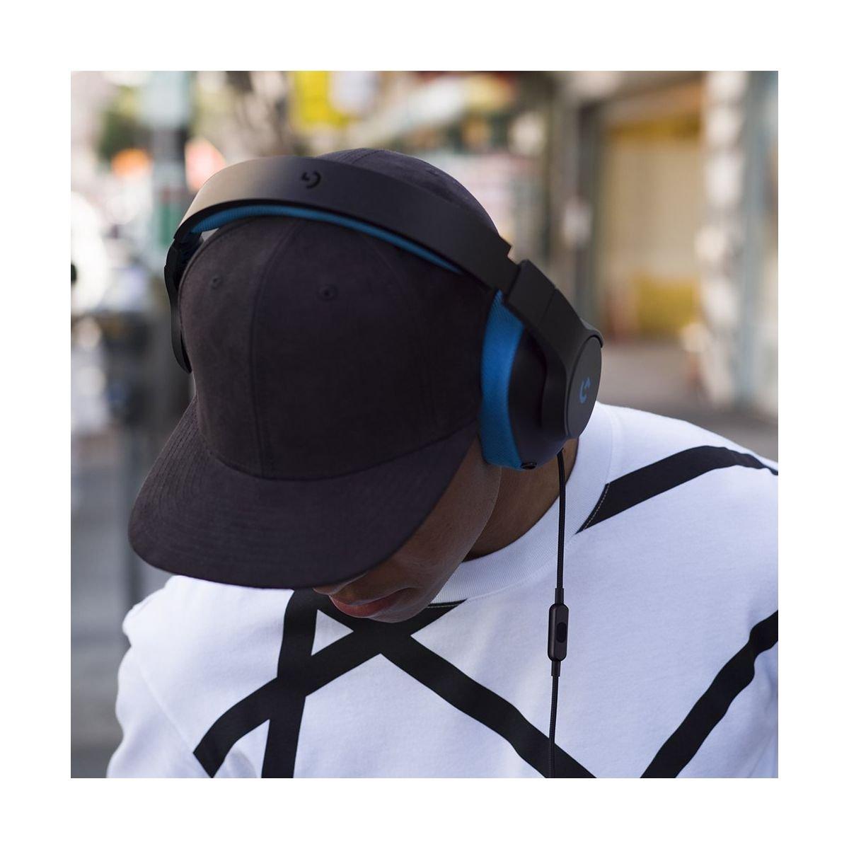 سماعة الألعاب السلكية بروديجي جي٢٣٣ من لوجيتك - أسود/أزرق