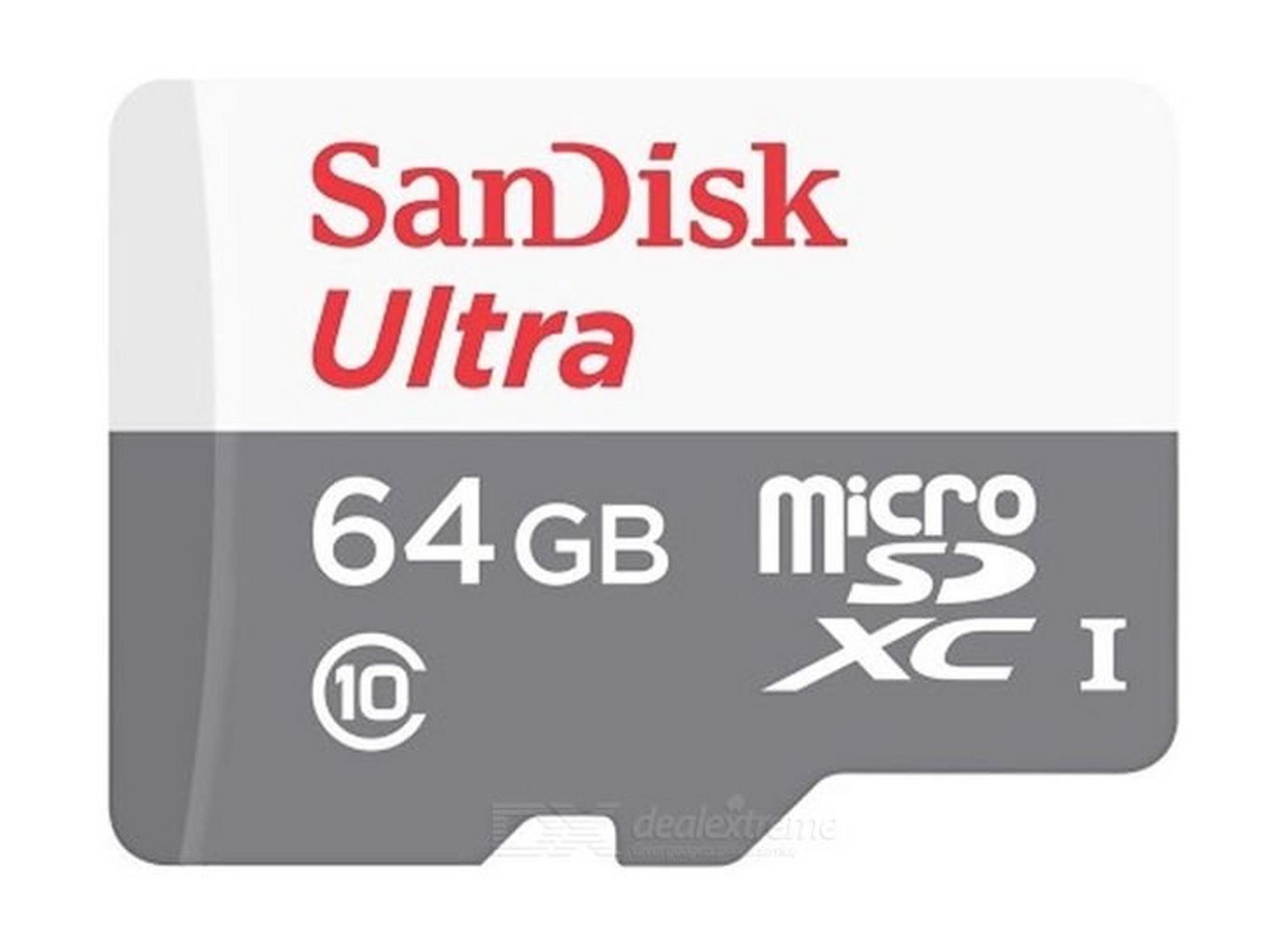 SanDisk Ultra UHS-I 64GB MicroSD 80Mb/s Class 10 Card