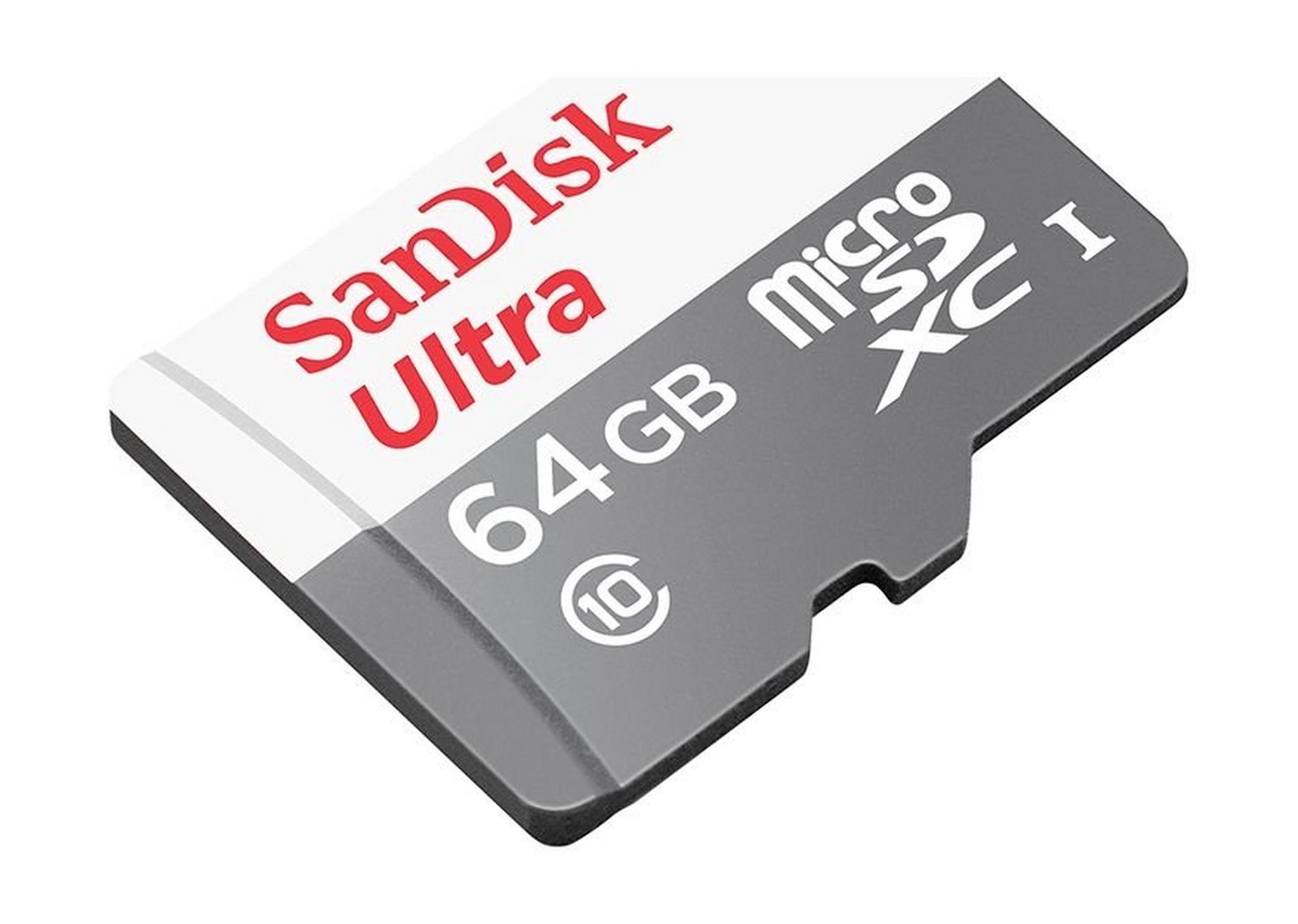 SanDisk Ultra UHS-I 64GB MicroSD 80Mb/s Class 10 Card