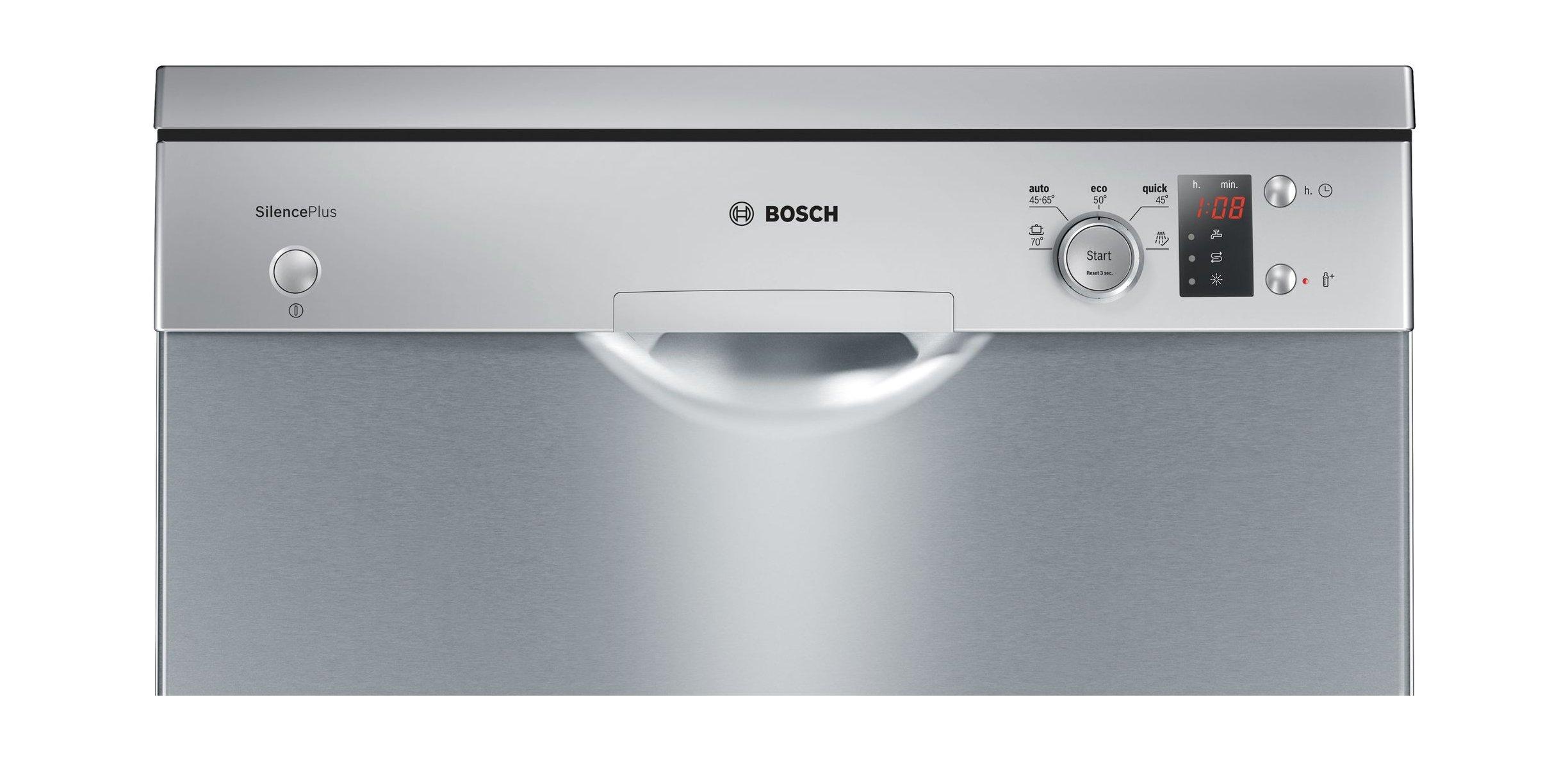 غسالة أطباق عامودية من بوش، 5 برامج، 12 إعداد، SMS50D08GC - فضي