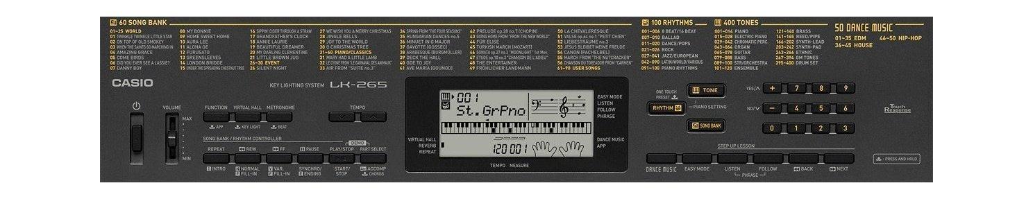 Casio 61-Key Lighted Portable Touch Sensitive Keyboard - (LK-265)