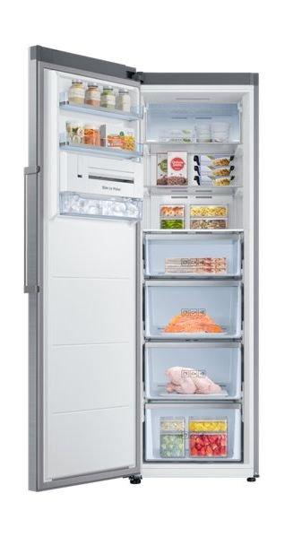 فريزر عامودي من سامسونج، 12 قدم مكعب، 330 لتر، RZ32M71207F -فضي