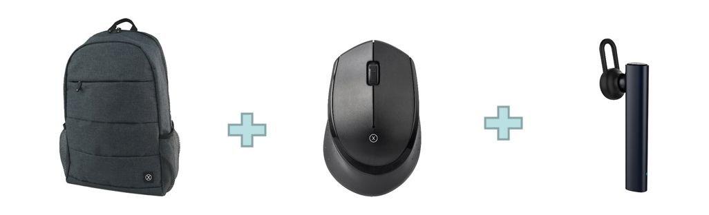 Xcell Back Pack + Wireless Mouse + Wireless Hands-free Earphone