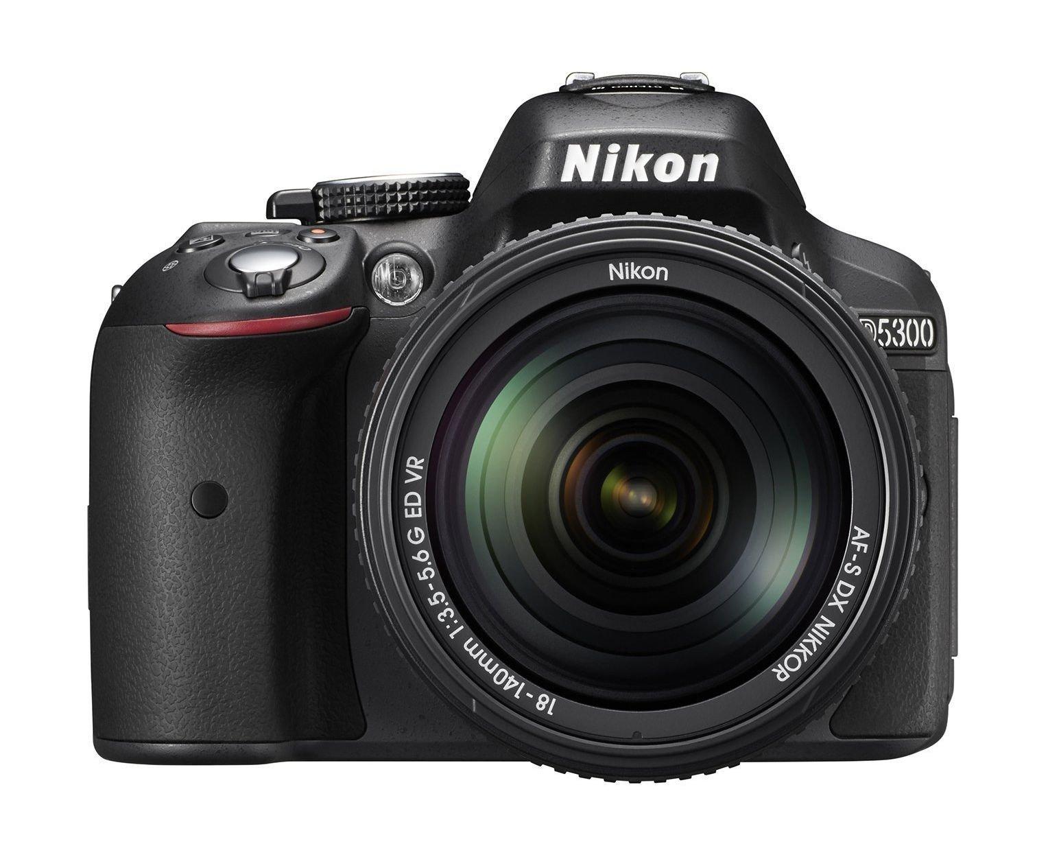 كاميرا نيكون D5300 الرقمية بعدسة عاكسة DSLR + عدسة تقريب 18-140 ملم