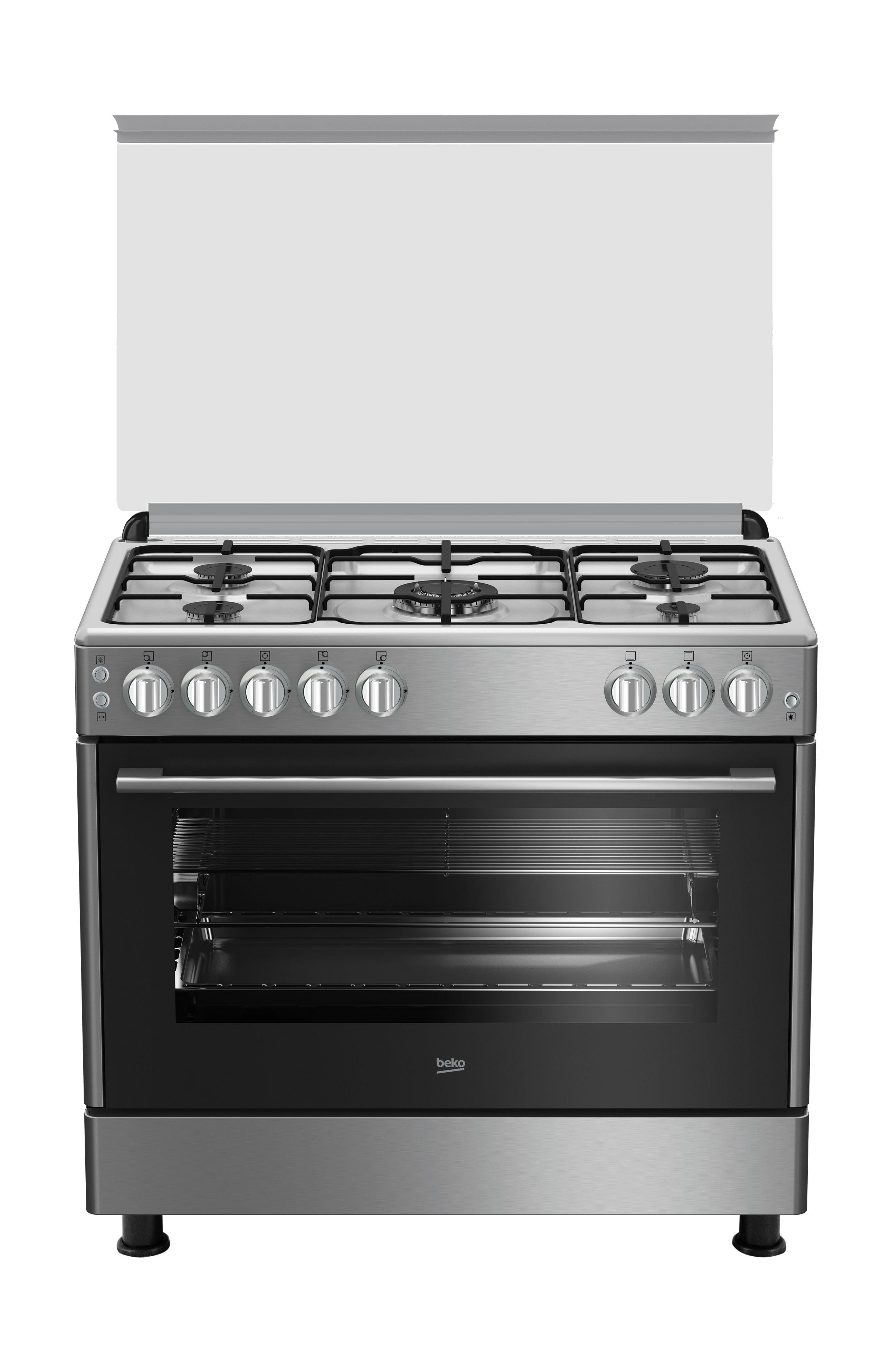 Beko 90X60 5 Burner Gas Cooker (GG15120FX)