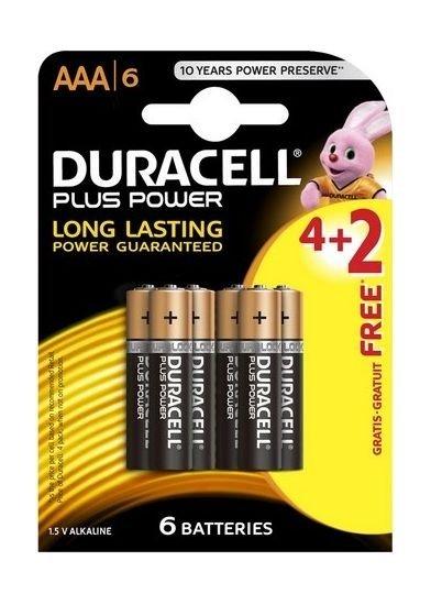 Duracell AAA Plus Power Battery 4+2 Batteries Xcite Kuwait