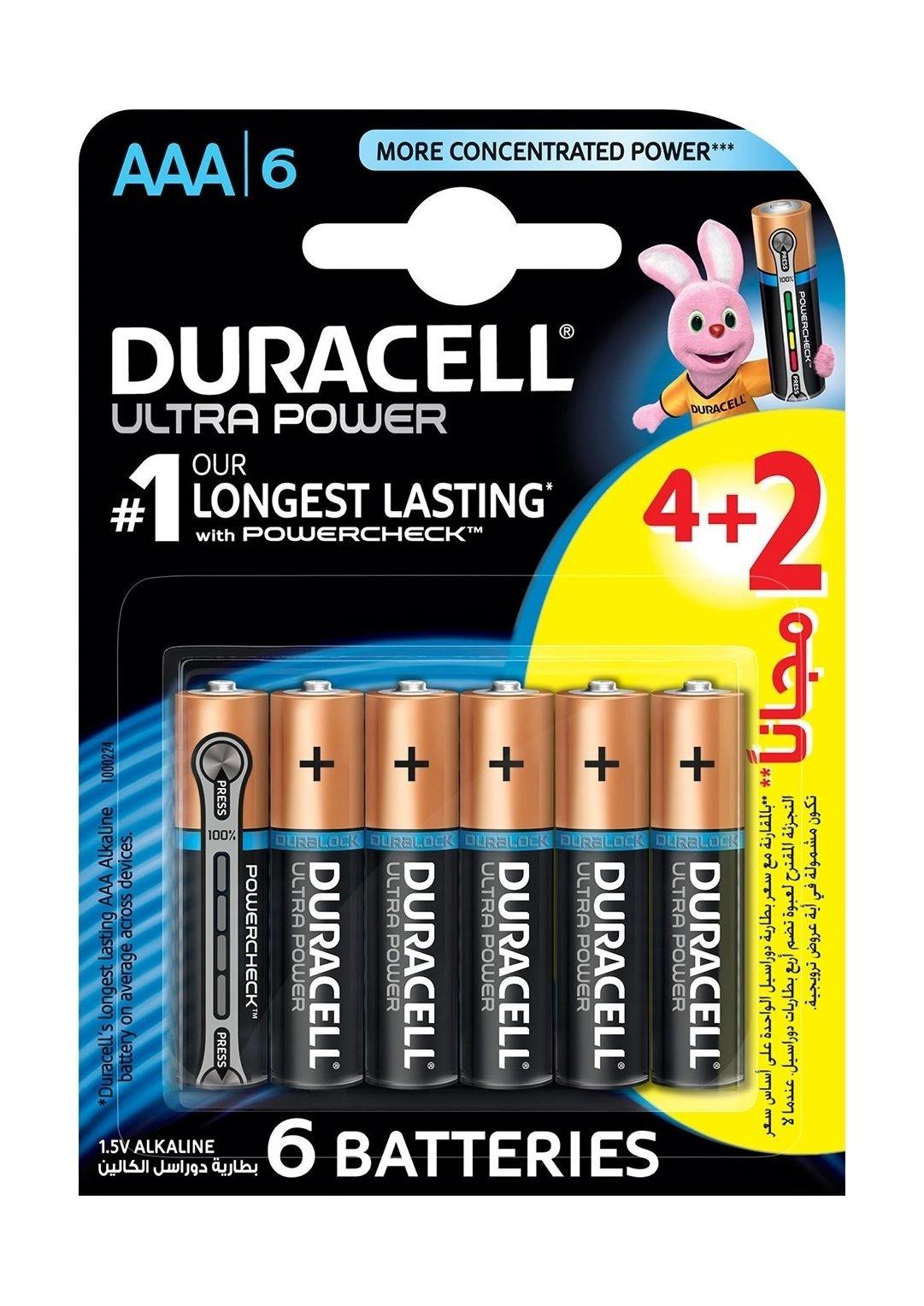 Duracell AAA Ultra Power Battery 4+2 Batteries Price in Kuwait Xcite