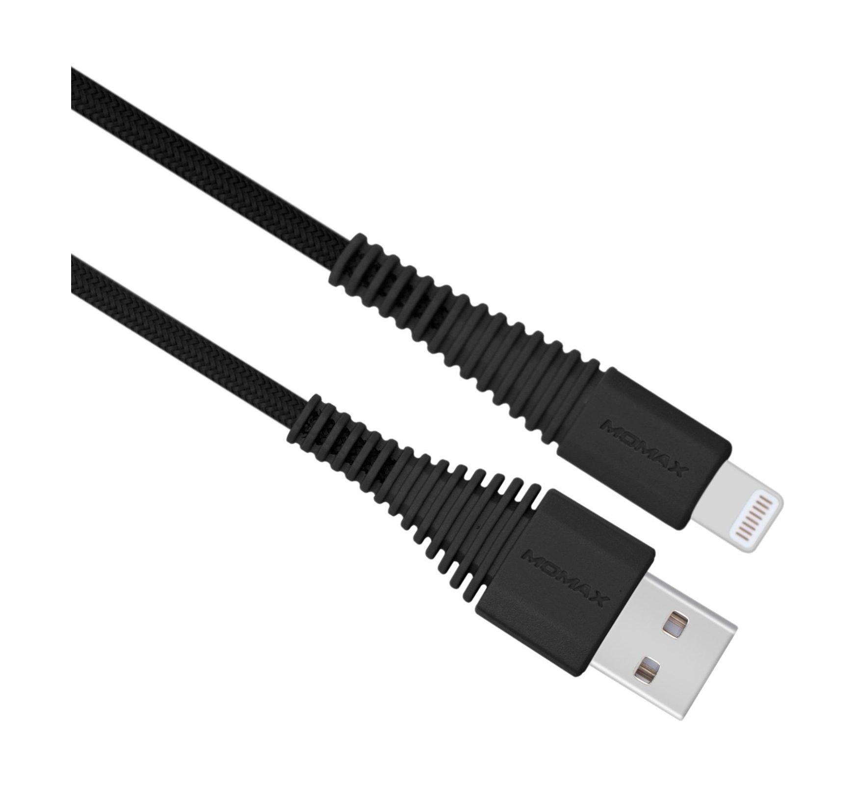 Momax Tough Link Lightning Cable 1Meter (DL8D) Black Connector Xcite Kuwait