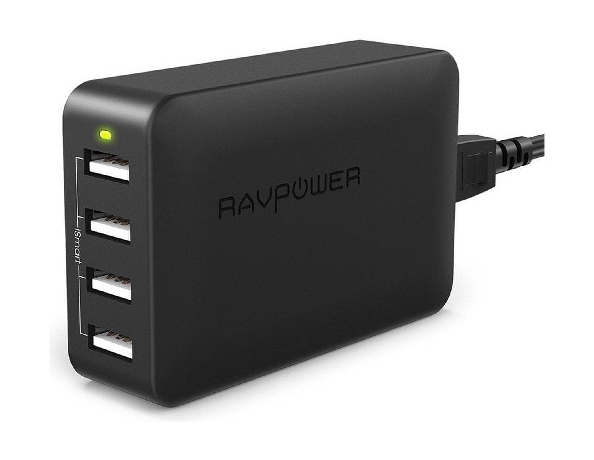 RAVPower 4-Port Travel Adaptor (RP-PC023) - Black