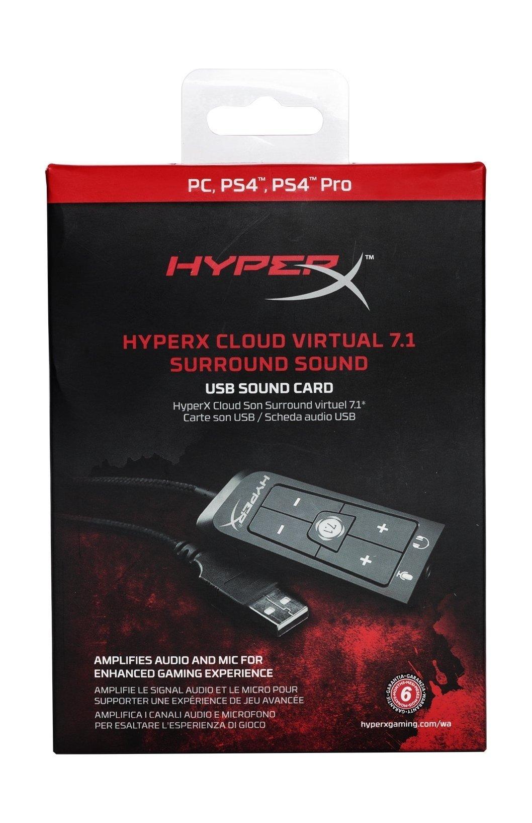 Kingston HyperX Cloud 7.1 USB Sound Card Black Price in Kuwait Xcite
