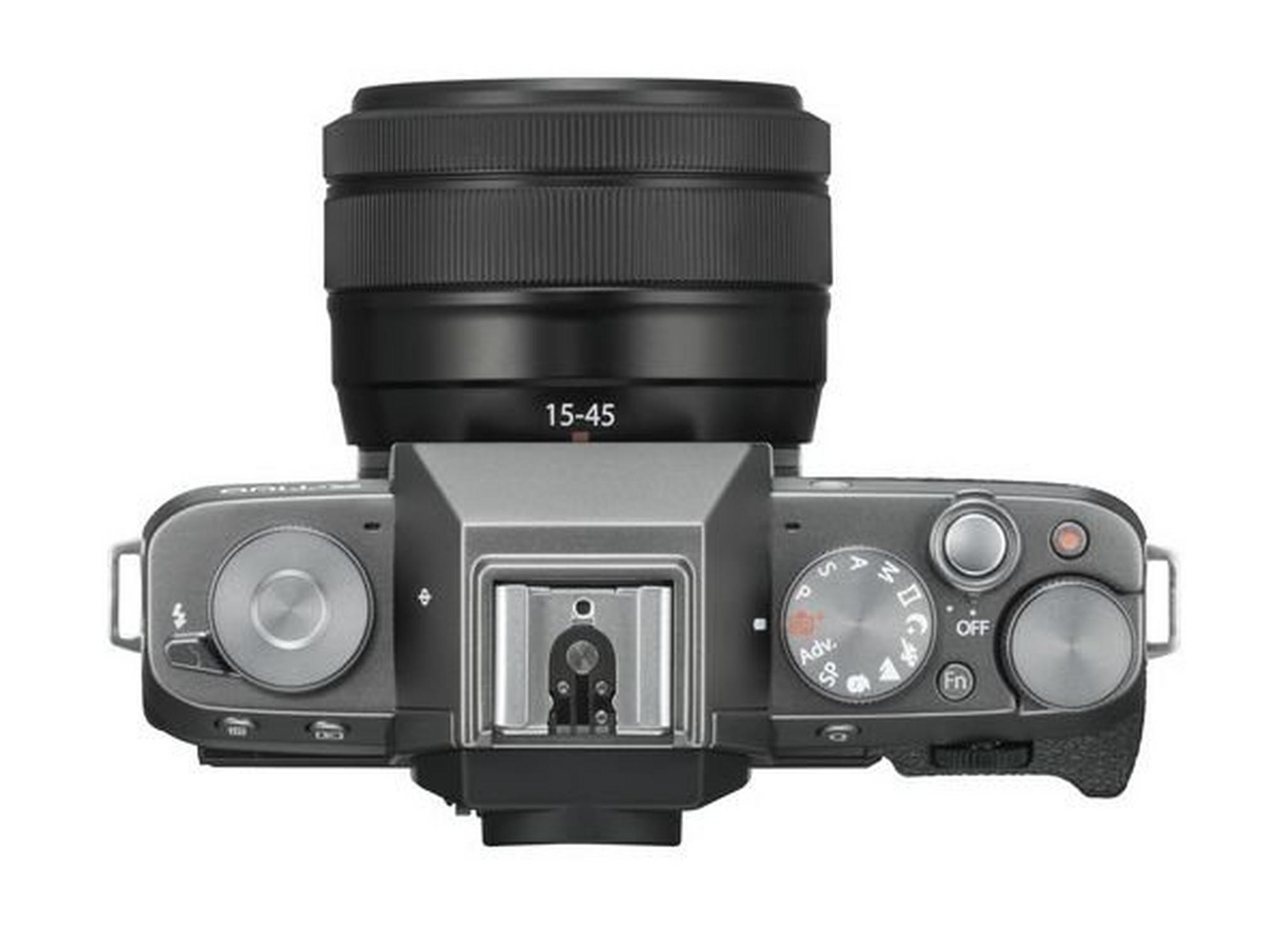 Fujifilm X-T100 Mirrorless Digital Camera w/ XC15-45mm Lens - Silver