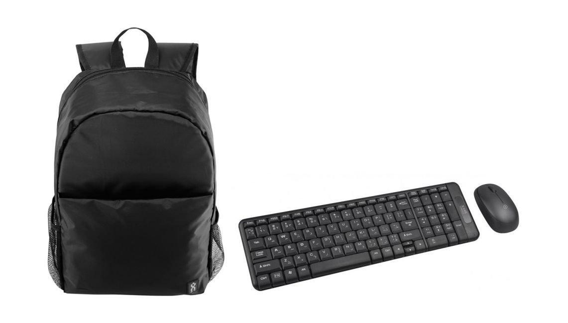 Xcell Wireless Keyboard + Wireless Mouse + Laptop Backpack Price in