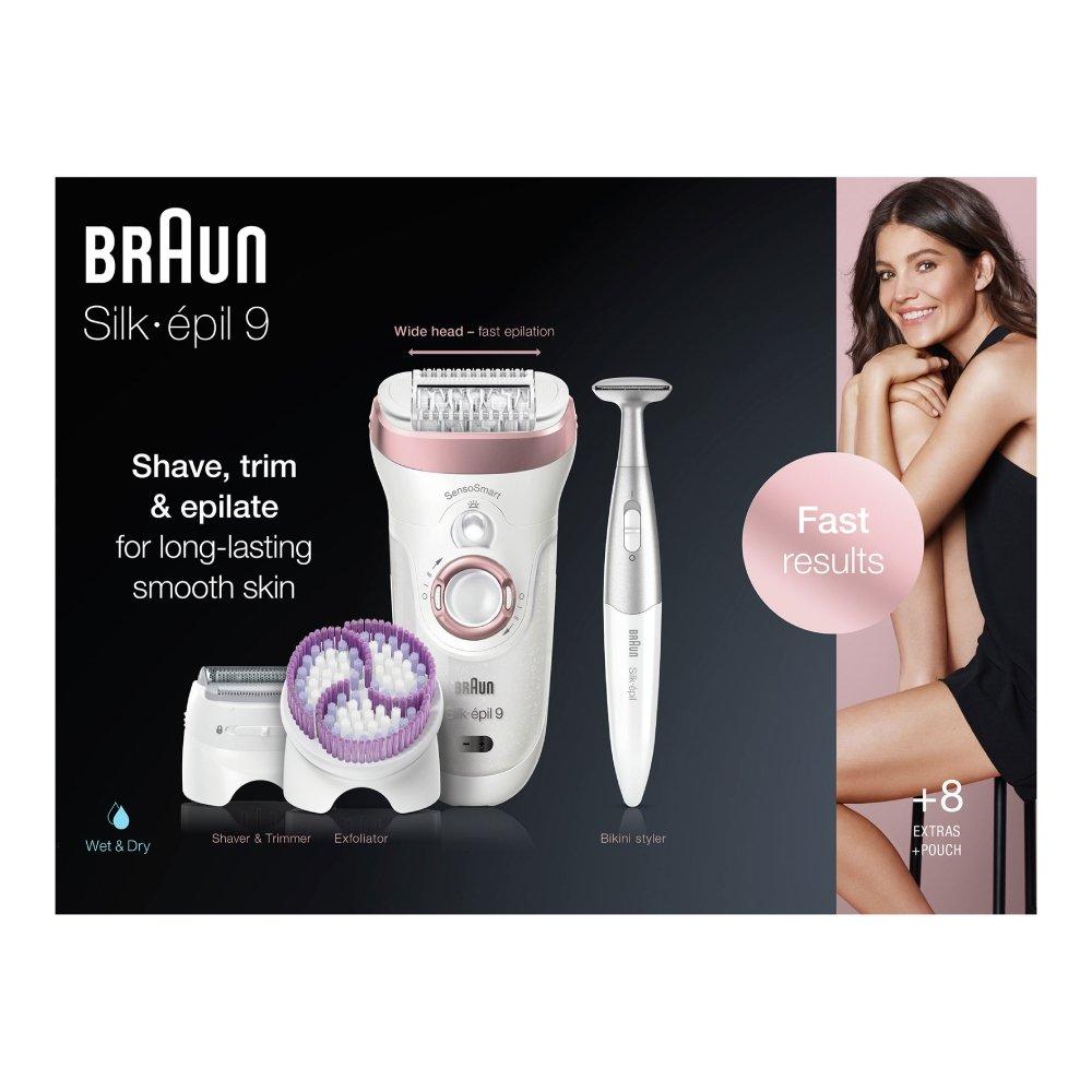 ماكينة إزالة الشعر براون سيلك ٩ سكِن سبا بمستشعر ذكي