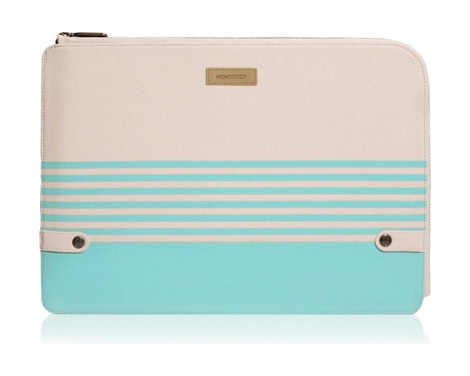 Monocozzi Gritty Ultra-Slim Sleeve For MacBook Pro 13-inch W/ USB-C & Macbook Air 12-inch - Tiffany Blue