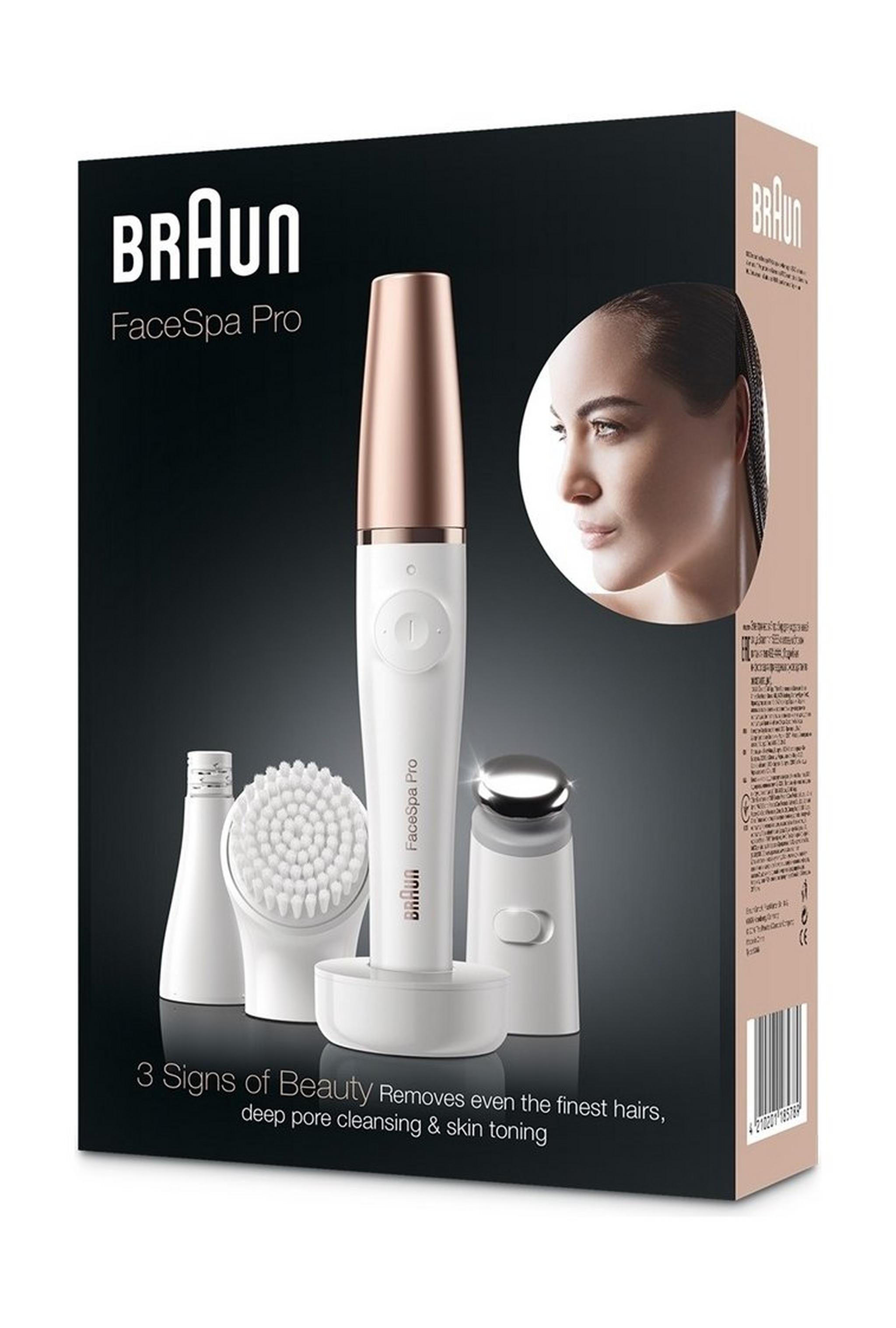 Braun FaceSpa Pro 911 Epilator 3-in-1 Facial Epilating Vitalizing & Skin Toning System