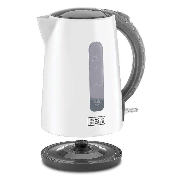 Black + Decker Electric Kettle, 1.7L, 2200W, JC70-B5 - White