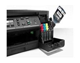 طابعة ٣ في ١ إنك جيت اللاسلكية بخاصية إعادة تعبئة خزانات الحبر من برزر (DCPT510W)