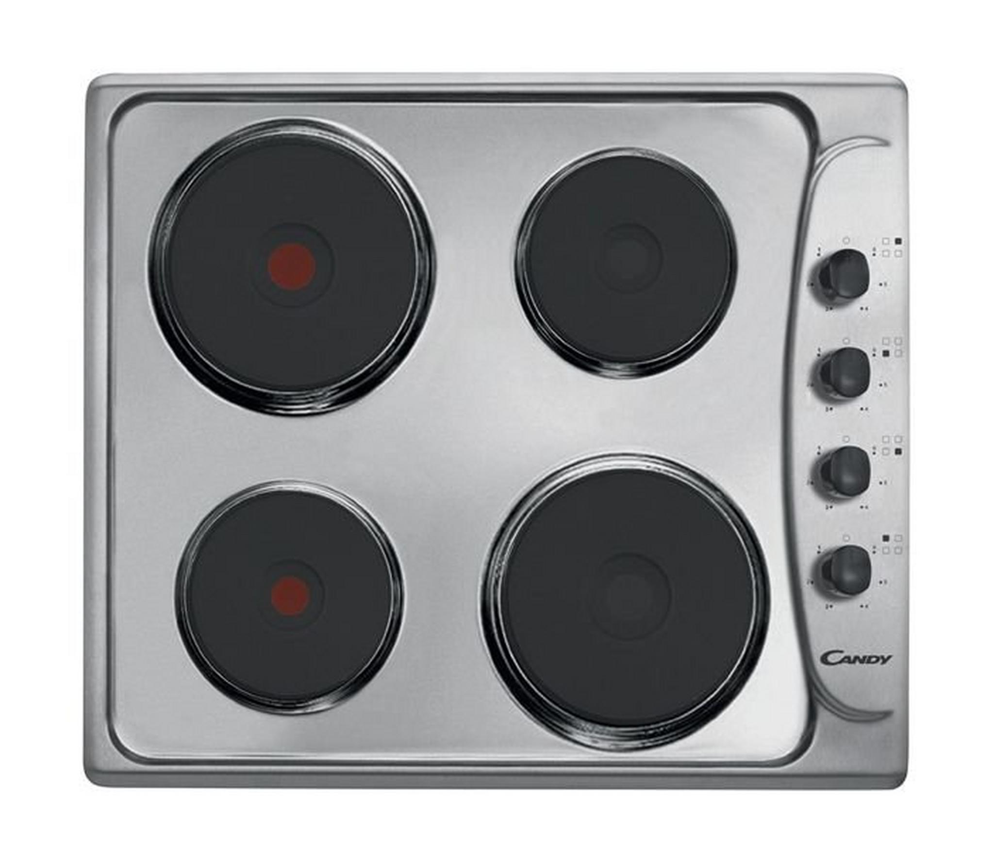 Candy 60CM 4-Burners Electric Hob (PLE64X) - Stainless Steel