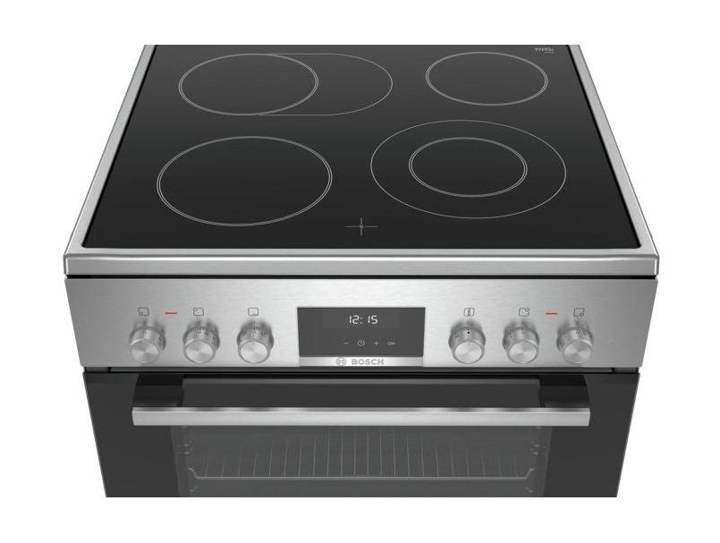 Bosch Serie 6 4 Burners Electric Cooker, 60x60cm, HKS59A20M - Stainless Steel