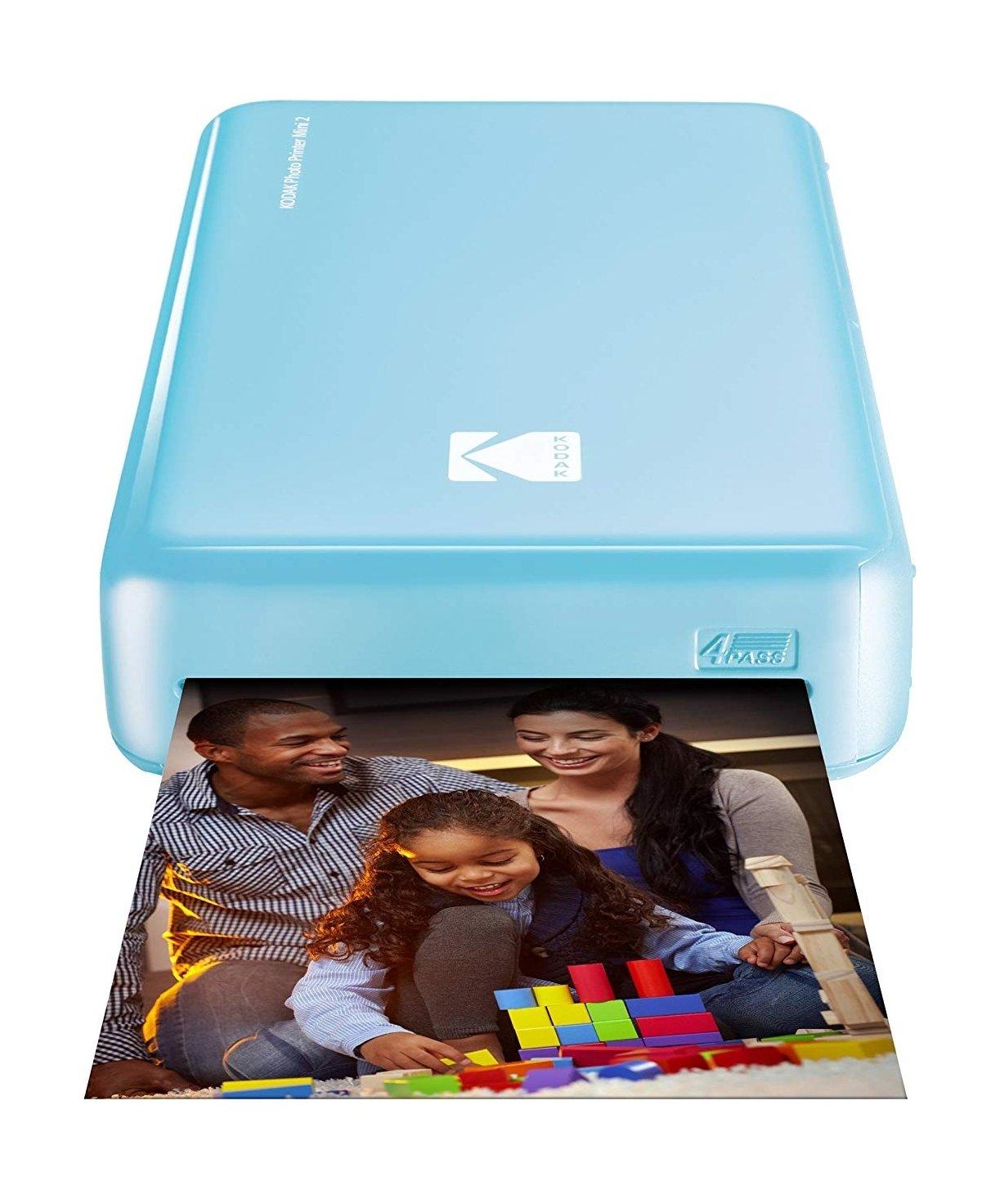 Kodak Mini 2 HD Wireless Portable Mobile Instant Photo Printer - Blue
