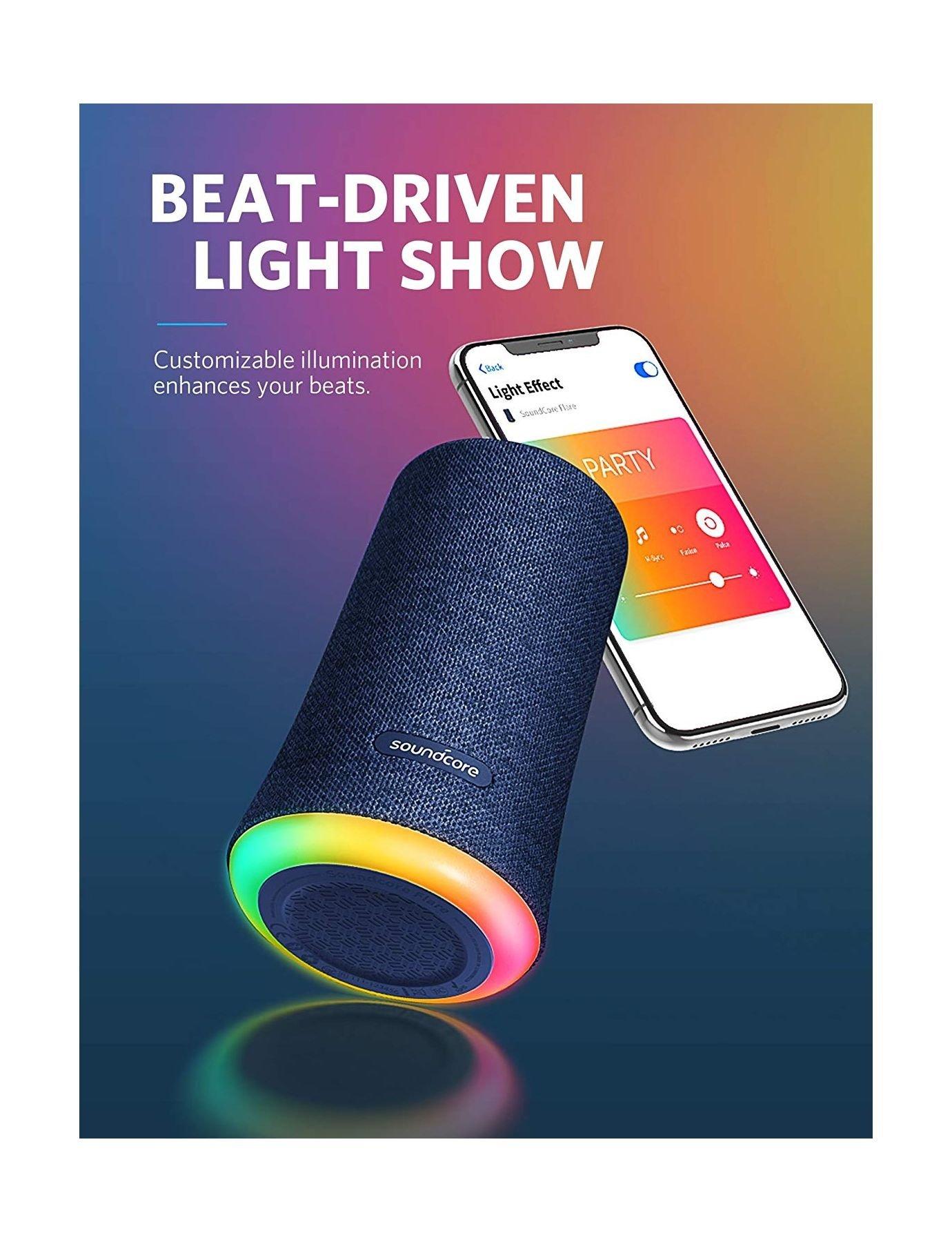 Anker SoundCore Flare Bluetooth Portable Speaker (A3161H31) - Blue