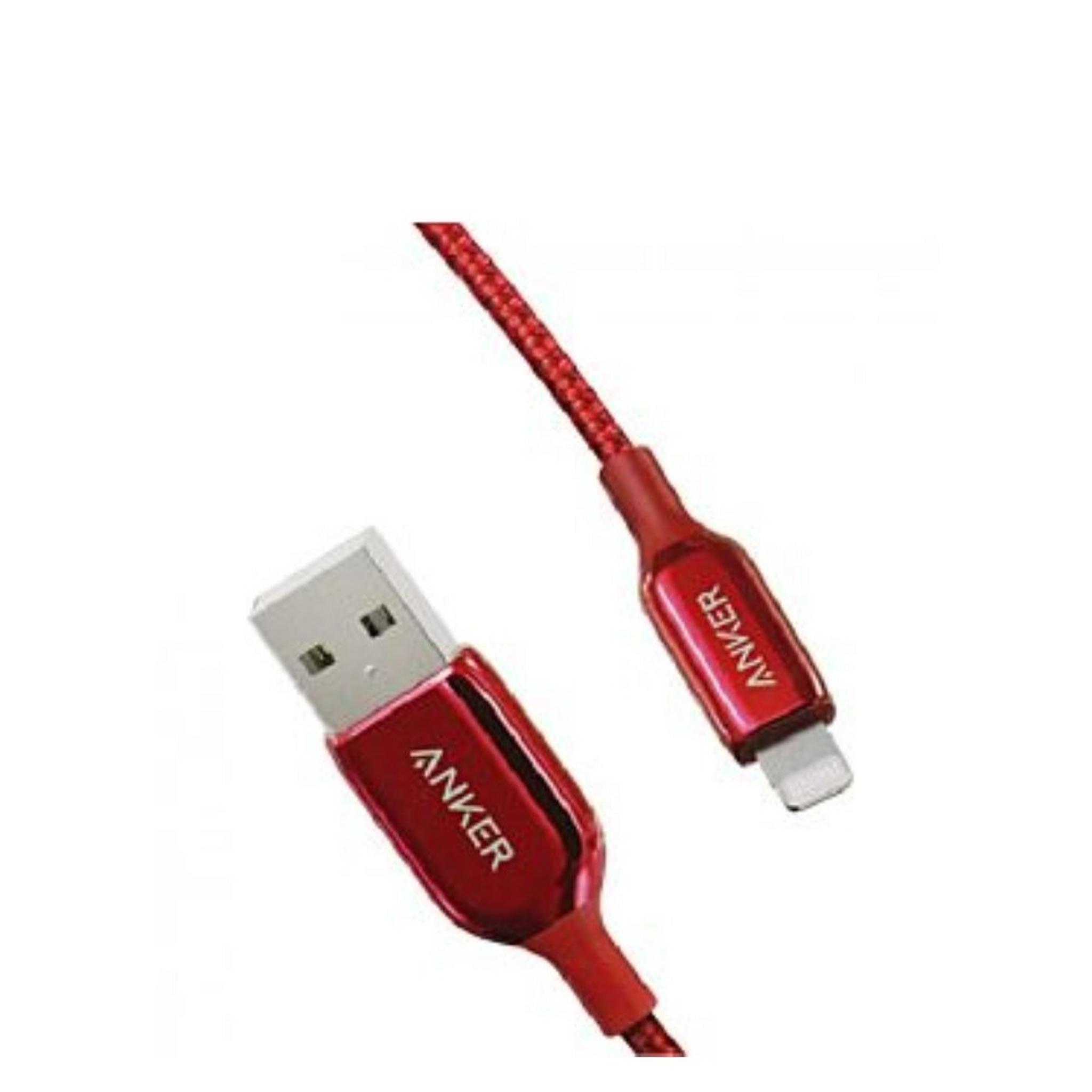 Anker PowerLine II 0.9-M Lightning Cable (A8452H91) - Red