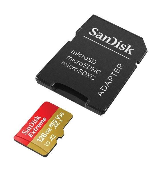 بطاقة ذاكرة سان ديسك أكستريم - يو اتش إس-آي - ميكرو إس دي إكس سي - سعة ١٢٨ جيجابايت