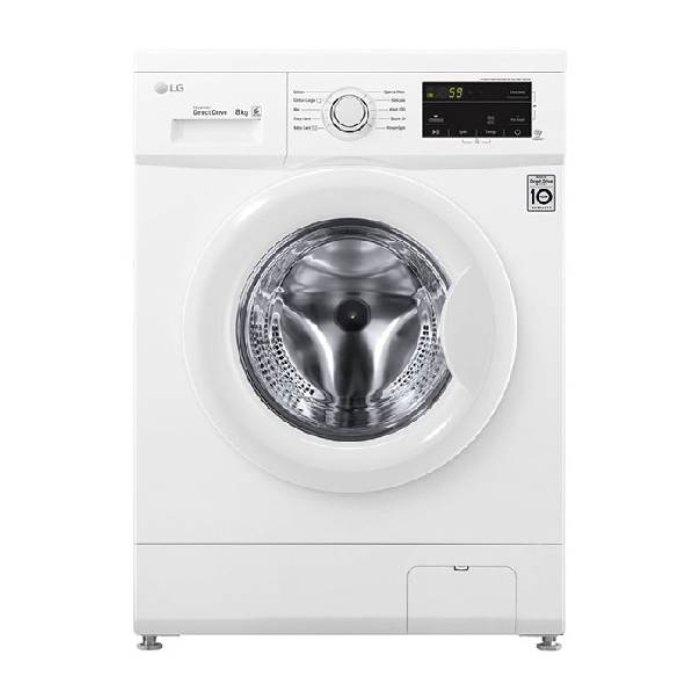LG 8kg Front Load Washing Machine (WF0810WHN) White Price in Kuwait
