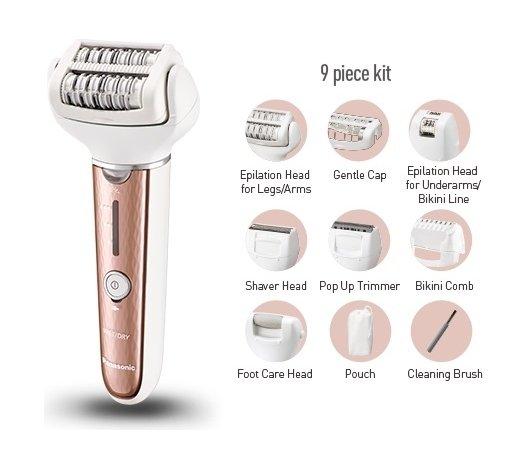 Panasonic Wet/Dry Epilator With 9 Piece Kit - ES EL8A-P421