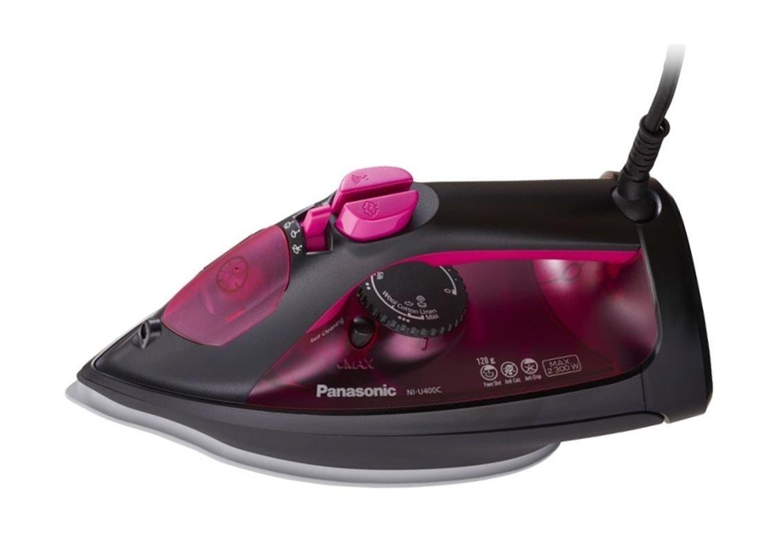 مكواة بخار من باناسونيك، سعة 300 مل، 2300 واط، NI-U400CPTH - وردي/أسود