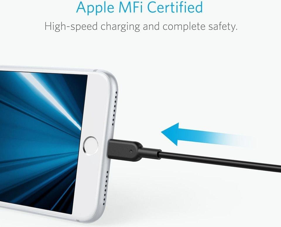 Anker PowerLine II Lightning Cable 1.8-Meter (A8453H11) - Black