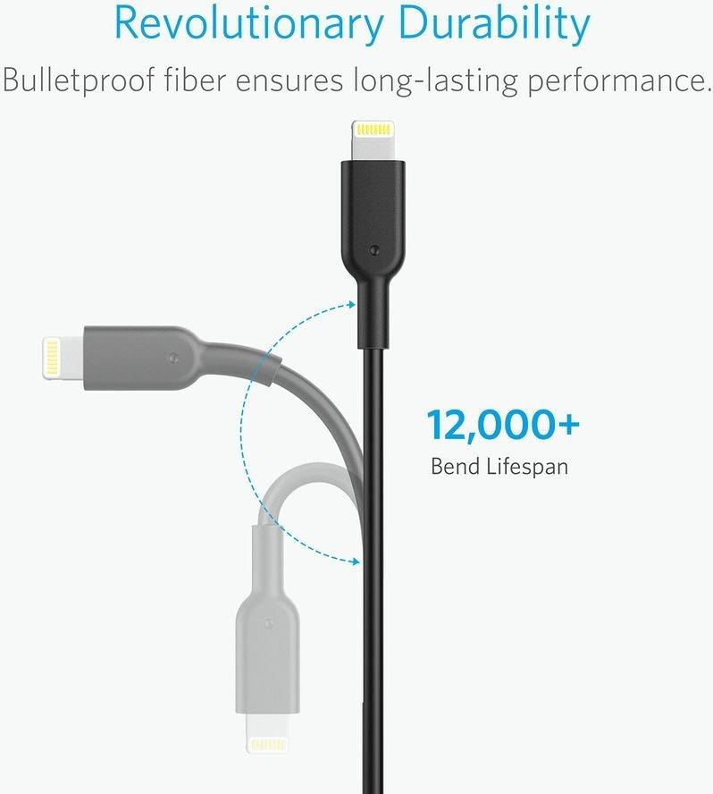 Anker PowerLine II Lightning Cable 1.8-Meter (A8453H11) - Black