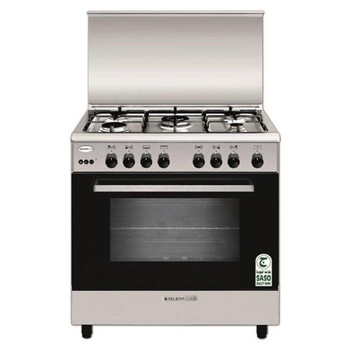 سعر Glem Gas 90x60 cm 5Burner Floor Standing Gas Cooker (SE967GIFS