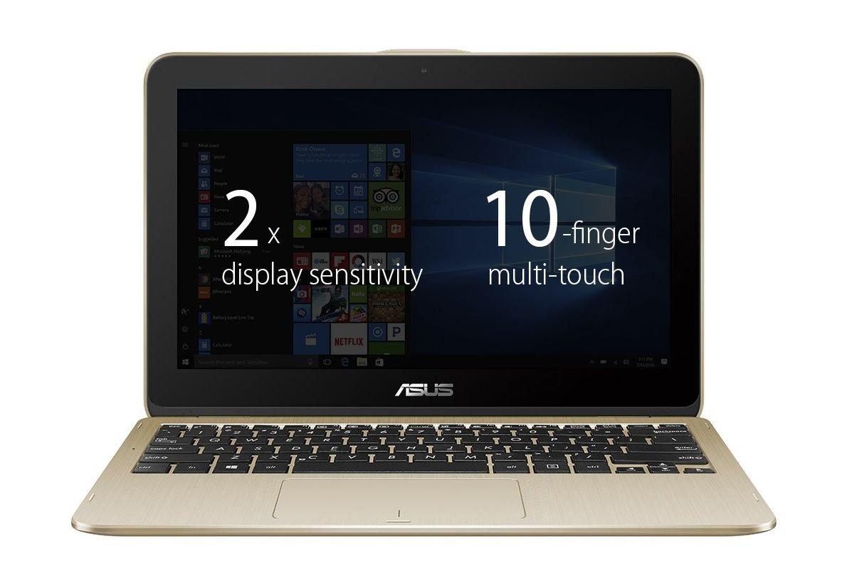 Asus VivoBook Flip 12 Intel Celeron 4GB RAM 500GB HDD 11 inch Touchscreen Convertible Laptop - Gold