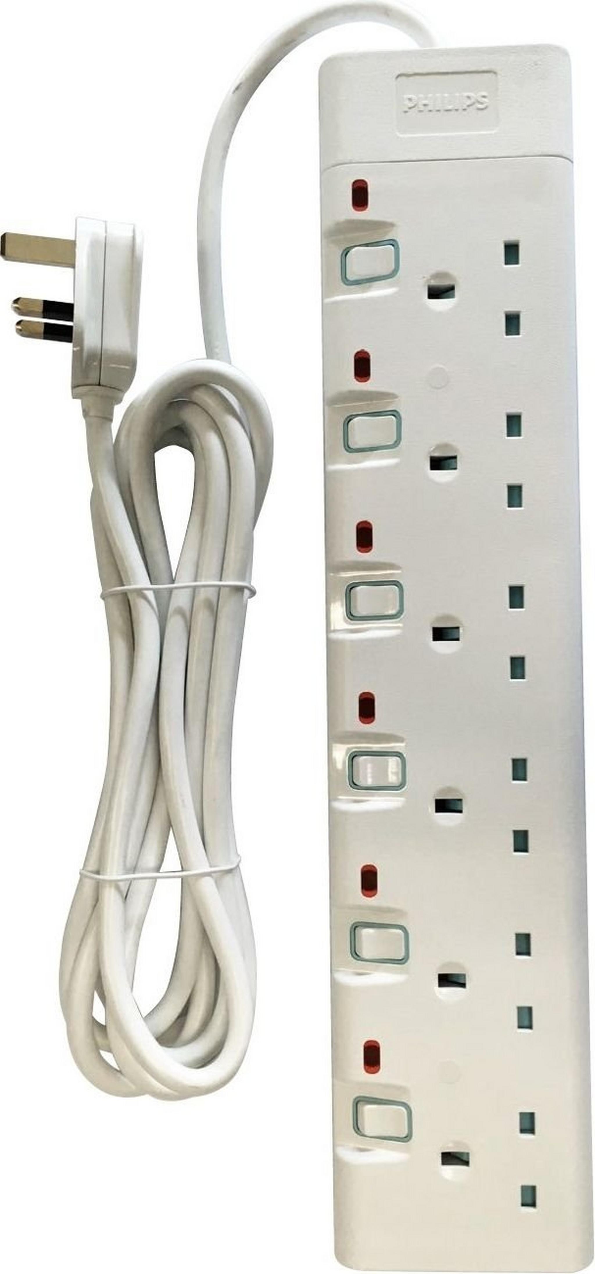 Philips 6-Sockets Power Extension 5M (SPN1962/WC) - White