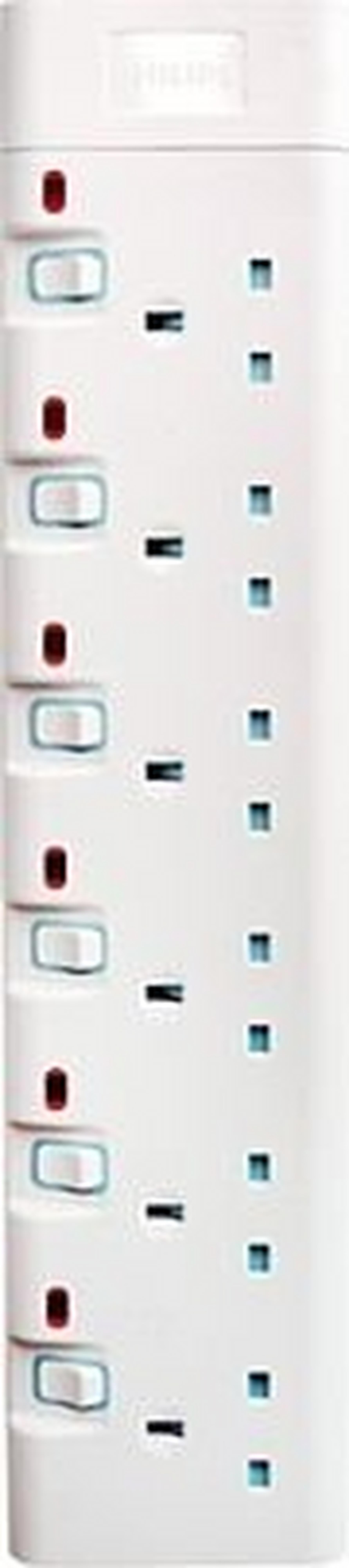 Philips 6-Sockets Power Extension 5M (SPN1962/WC) - White