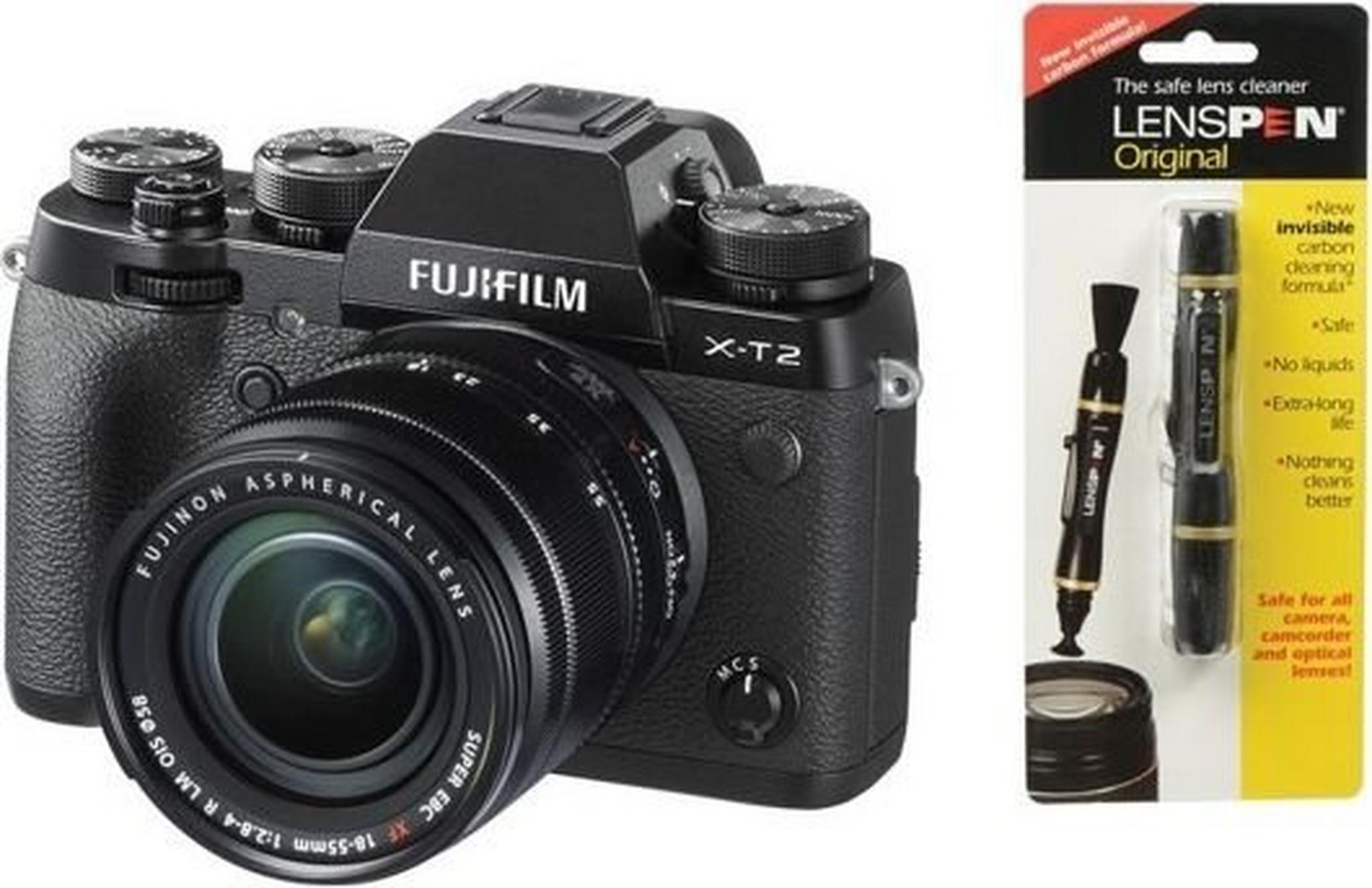 Fujifilm X-T2 Mirrorless Digital Camera with 18-55mm Lens + Fuji LensPen Lens Cleaner