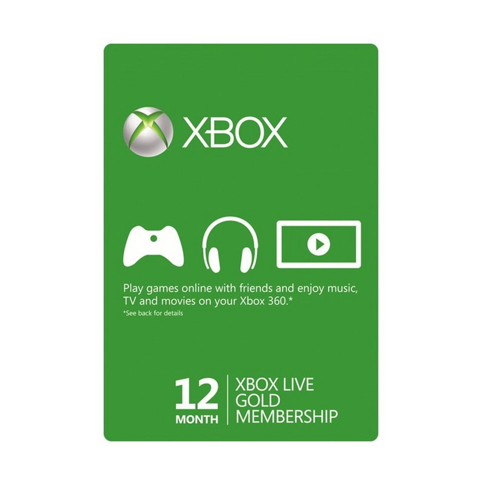 Xbox Live 12-Month Gold Membership Card (GCC Accounts)