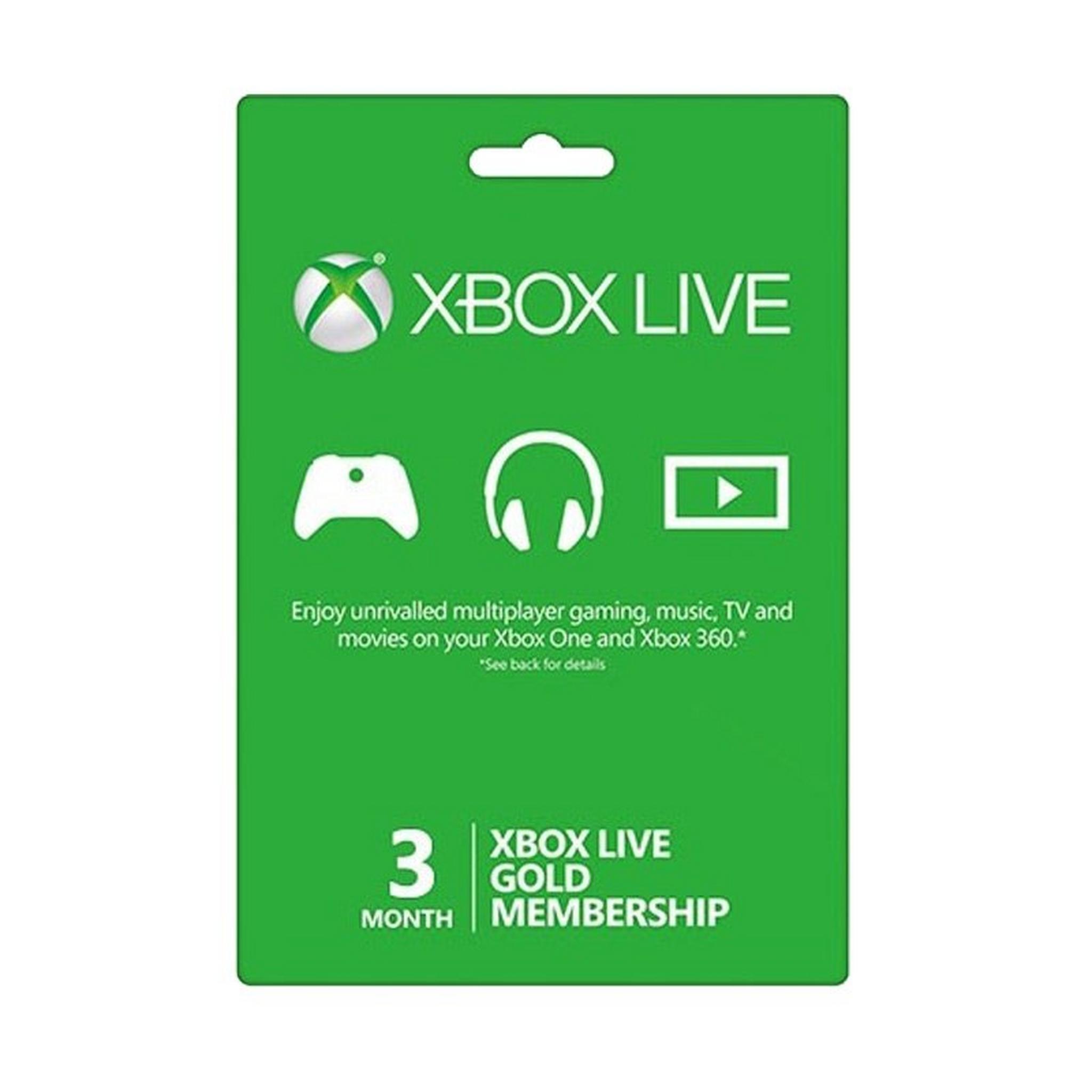 Xbox Live 3-Month Gold Membership Card (US Account)
